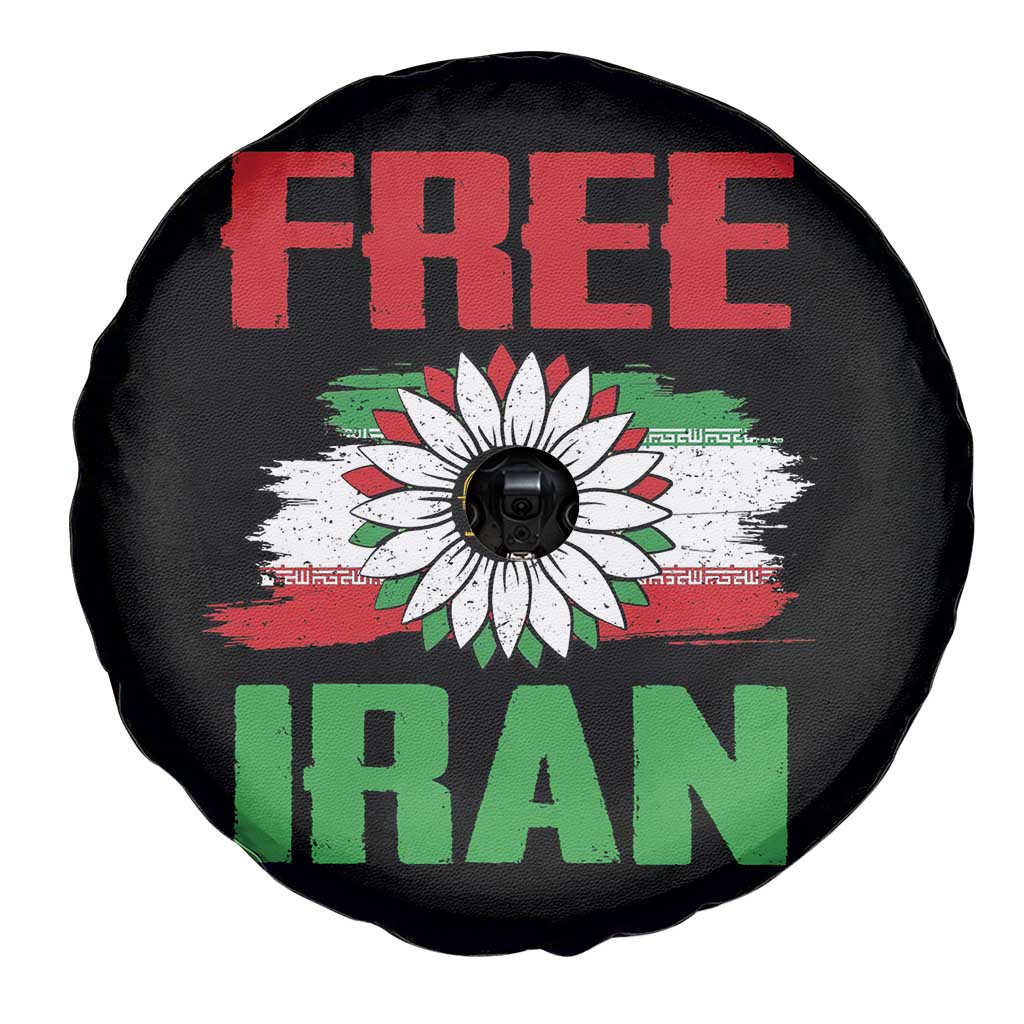 Free Iran Sunflower Spare Tire Cover Persian Flag Lion and Su Iranian Revolution Freedom Supporters TS02 Print Your Wear