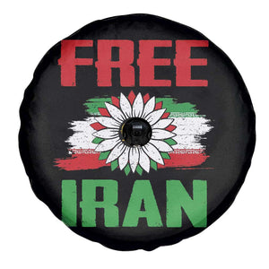 Free Iran Sunflower Spare Tire Cover Persian Flag Lion and Su Iranian Revolution Freedom Supporters TS02 Print Your Wear