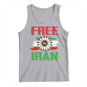 Free Iran Sunflower Tank Top Persian Flag Lion and Su Iranian Revolution Freedom Supporters TS02 Athletic Heather Print Your Wear