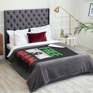 Free Iran Freedom Protest Throw Blanket Iranian Flag Raised Fist and Crowd Revolution TS02 Print Your Wear