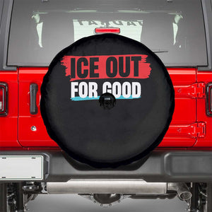 Ice Out For Good Spare Tire Cover Subtle Against Ice Protest Political Resistance TS02 Black Print Your Wear