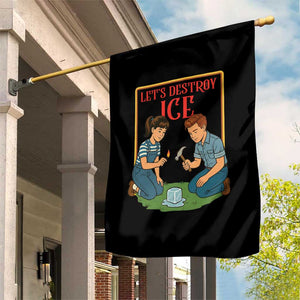 Let’s Destroy ICE Garden Flag Retro Parody Protest with Satirical Childhood Graphic TS02 Print Your Wear