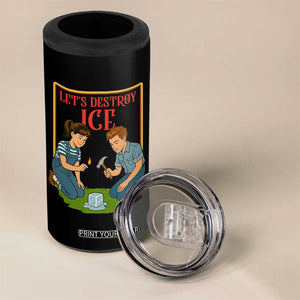 Let’s Destroy ICE 4 in 1 Can Cooler Tumbler Retro Parody Protest with Satirical Childhood Graphic TS02 Print Your Wear