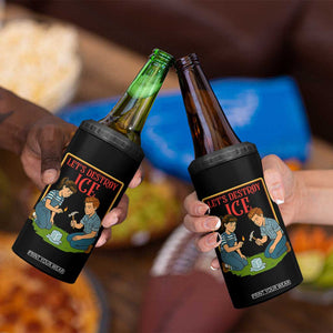 Let’s Destroy ICE 4 in 1 Can Cooler Tumbler Retro Parody Protest with Satirical Childhood Graphic TS02 Print Your Wear