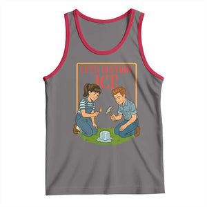 Let’s Destroy ICE Tank Top Retro Parody Protest with Satirical Childhood Graphic TS02 Deep Heather Red Print Your Wear