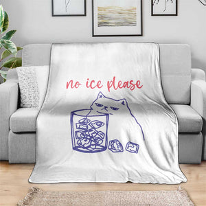 No Ice Please Funny Cat Meme Throw Blanket Subtle Against Ice Protest Political Resistance TS02 Print Your Wear