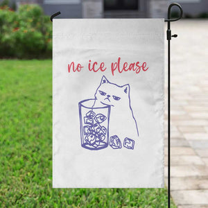 No Ice Please Funny Cat Meme Garden Flag Subtle Against Ice Protest Political Resistance TS02 Print Your Wear
