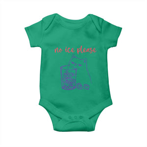 No Ice Please Funny Cat Meme Baby Onesie Subtle Against Ice Protest Political Resistance TS02 Irish Green Print Your Wear