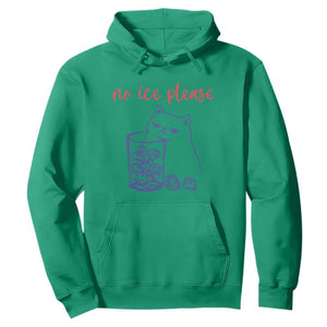 No Ice Please Funny Cat Meme Hoodie Subtle Against Ice Protest Political Resistance TS02 Irish Green Print Your Wear