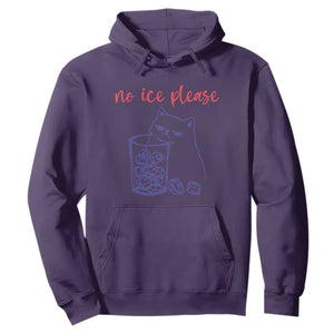 No Ice Please Funny Cat Meme Hoodie Subtle Against Ice Protest Political Resistance TS02 Purple Print Your Wear