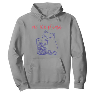 No Ice Please Funny Cat Meme Hoodie Subtle Against Ice Protest Political Resistance TS02 Sport Gray Print Your Wear