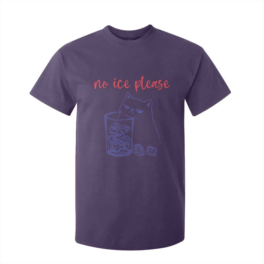No Ice Please Funny Cat Meme T Shirt For Kid Subtle Against Ice Protest Political Resistance TS02 Purple Print Your Wear
