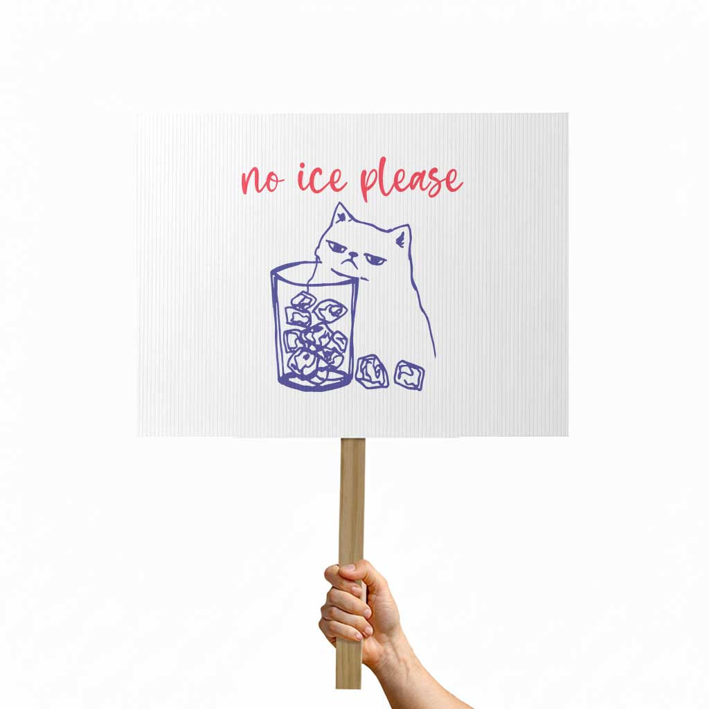 No Ice Please Funny Cat Meme Protest Sign Subtle Against Ice Protest Political Resistance TS02 Horizontal 18