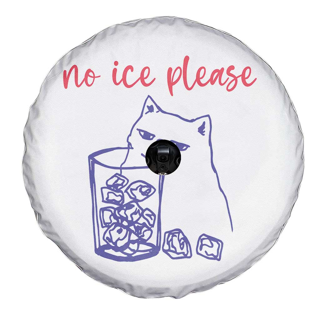 No Ice Please Funny Cat Meme Spare Tire Cover Subtle Against Ice Protest Political Resistance TS02 Print Your Wear