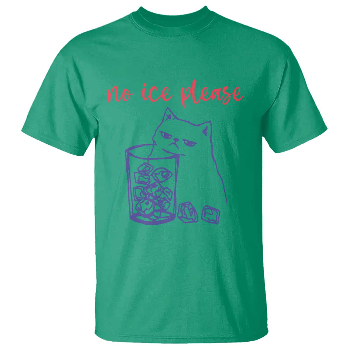 No Ice Please Funny Cat Meme T Shirt Subtle Against Ice Protest Political Resistance TS02 Irish Green Print Your Wear