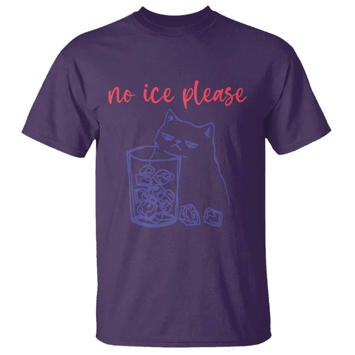 No Ice Please Funny Cat Meme T Shirt Subtle Against Ice Protest Political Resistance TS02 Purple Print Your Wear