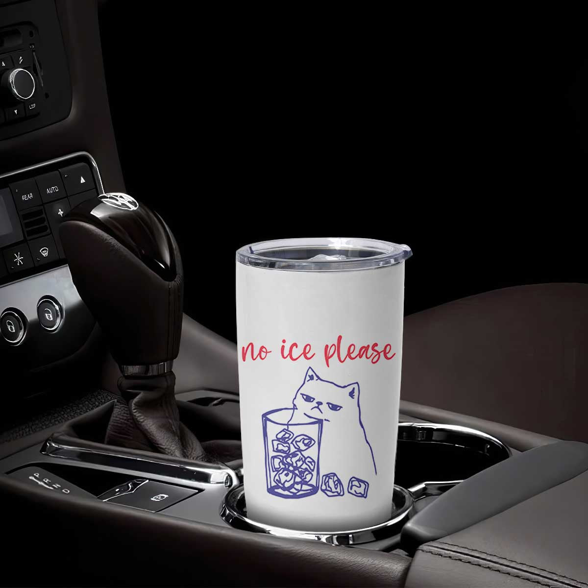 No Ice Please Funny Cat Meme Tumbler Cup Subtle Against Ice Protest Political Resistance TS02 Print Your Wear