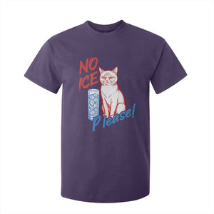 No Ice Please Angry Cat Graphic T Shirt For Kid Subtle Against Ice Protest Political Resistance TS02 Purple Print Your Wear