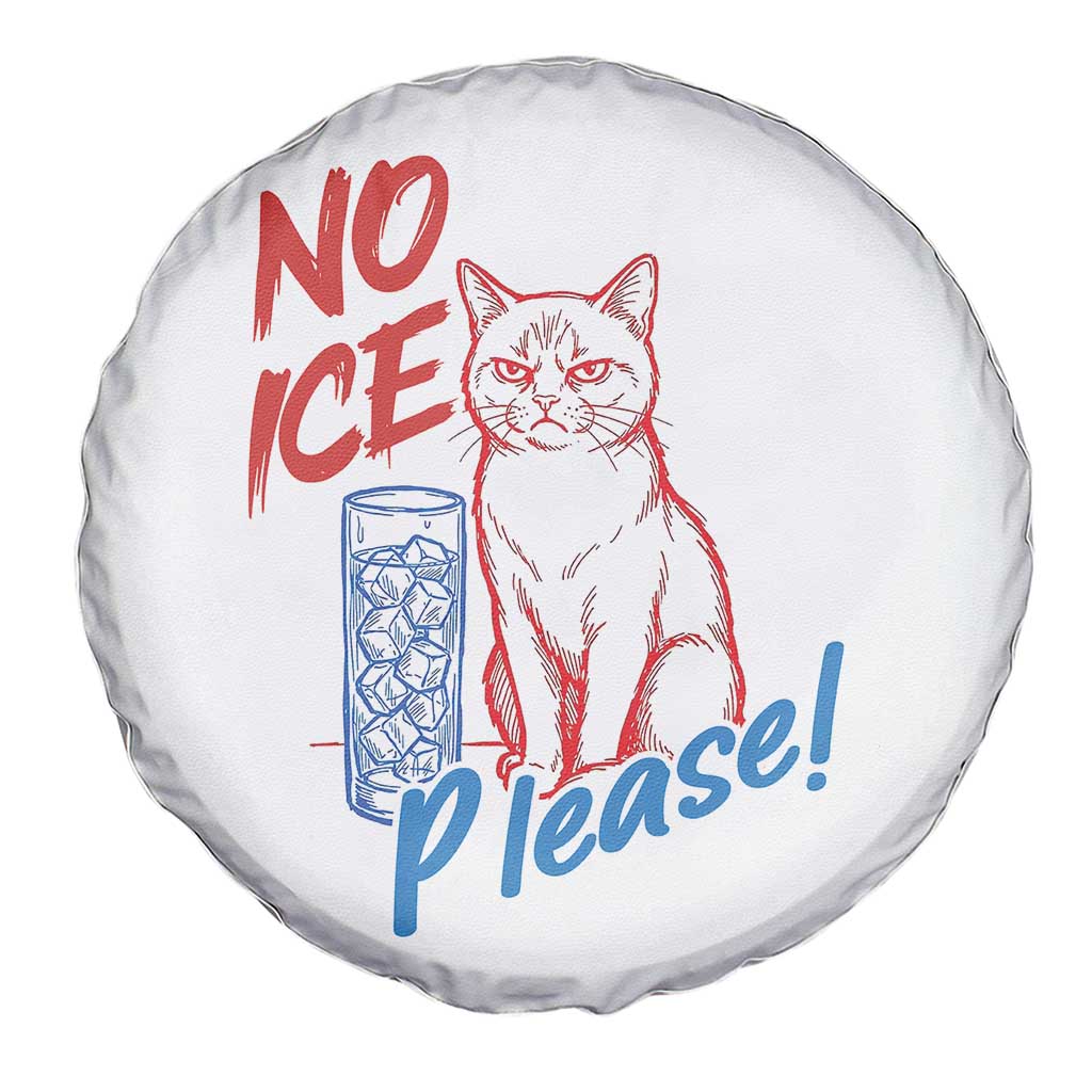 No Ice Please Angry Cat Graphic Spare Tire Cover Subtle Against Ice Protest Political Resistance TS02 Print Your Wear