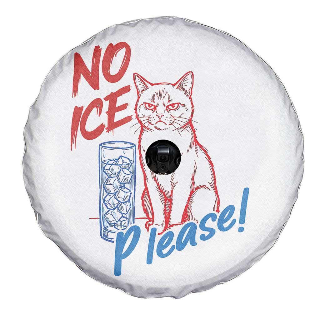 No Ice Please Angry Cat Graphic Spare Tire Cover Subtle Against Ice Protest Political Resistance TS02 Print Your Wear