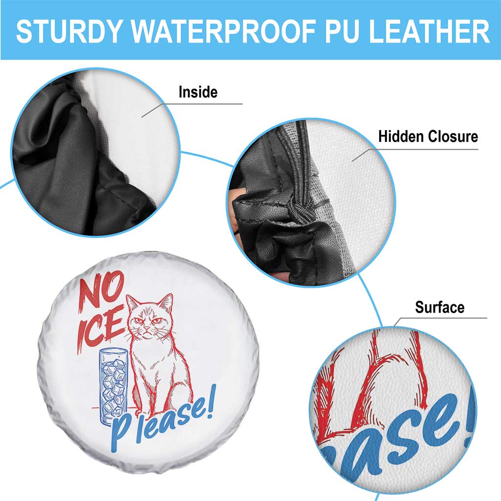 No Ice Please Angry Cat Graphic Spare Tire Cover Subtle Against Ice Protest Political Resistance TS02 Print Your Wear