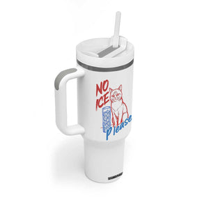 No Ice Please Angry Cat Graphic Tumbler With Handle Subtle Against Ice Protest Political Resistance TS02 Print Your Wear