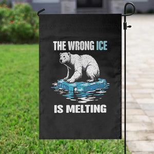 The Wrong Ice is Melting Polar Bear Garden Flag Against Ice Environmental Activist Protest TS02 Print Your Wear