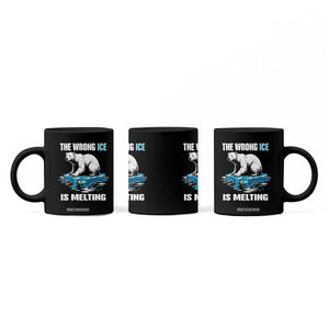 The Wrong Ice is Melting Polar Bear Coffee Mug Against Ice Environmental Activist Protest TS02 Print Your Wear
