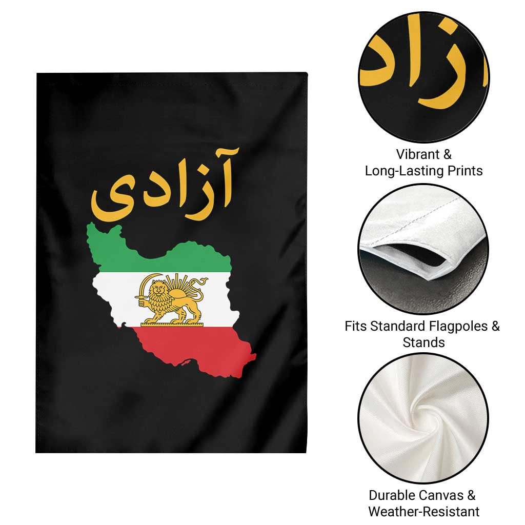 Freedom Iran Sun and Lion Flag Garden Flag Free Iranian Revolution 2026 TS02 Print Your Wear