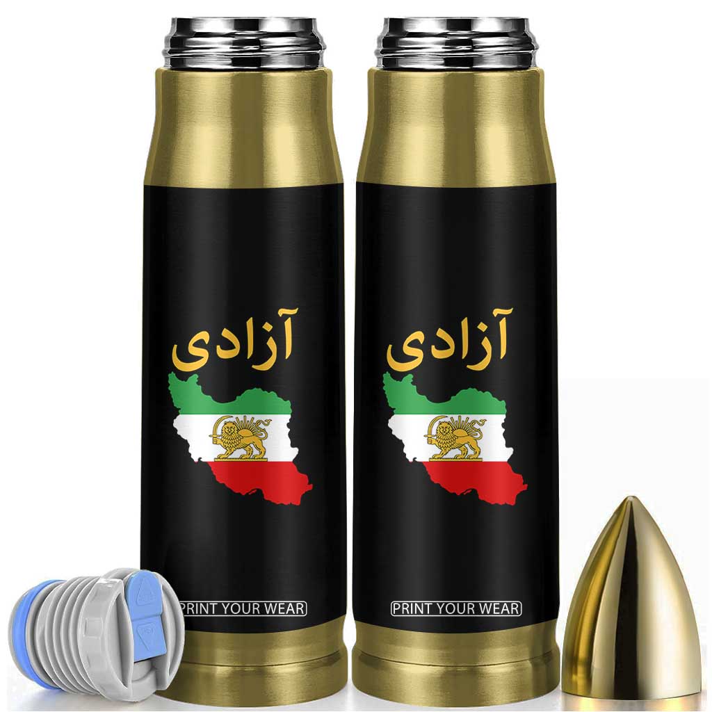 Freedom Iran Sun and Lion Flag Bullet Tumbler Free Iranian Revolution 2026 TS02 Black Print Your Wear