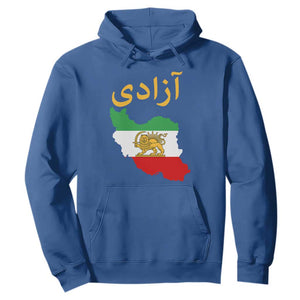 Freedom Iran Sun and Lion Flag Hoodie Free Iranian Revolution 2026 TS02 Royal Blue Print Your Wear