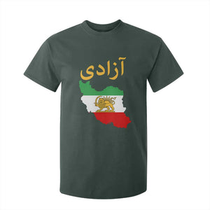 Freedom Iran Sun and Lion Flag T Shirt For Kid Free Iranian Revolution 2026 TS02 Dark Forest Green Print Your Wear