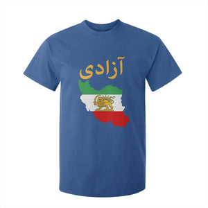 Freedom Iran Sun and Lion Flag T Shirt For Kid Free Iranian Revolution 2026 TS02 Royal Blue Print Your Wear
