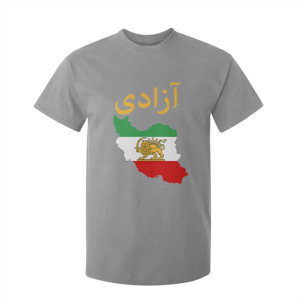 Freedom Iran Sun and Lion Flag T Shirt For Kid Free Iranian Revolution 2026 TS02 Sport Gray Print Your Wear