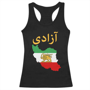 Freedom Iran Sun and Lion Flag Racerback Tank Top Free Iranian Revolution 2026 TS02 Black Print Your Wear