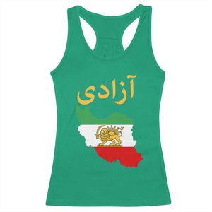 Freedom Iran Sun and Lion Flag Racerback Tank Top Free Iranian Revolution 2026 TS02 Irish Green Print Your Wear