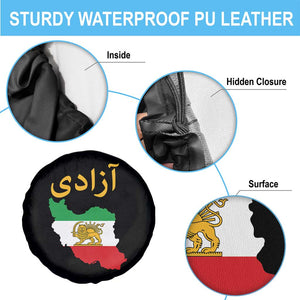 Freedom Iran Sun and Lion Flag Spare Tire Cover Free Iranian Revolution 2026 TS02 Print Your Wear