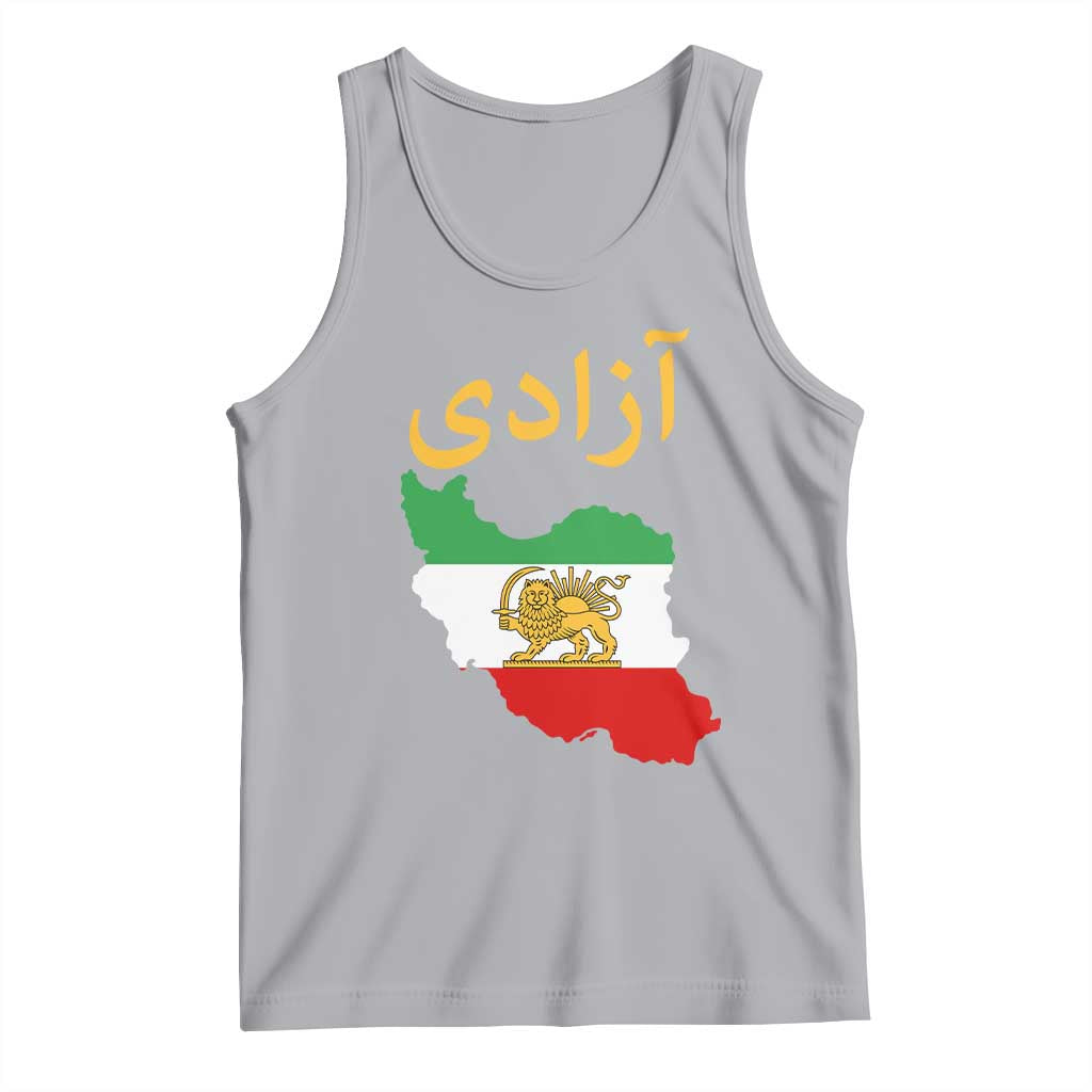 Freedom Iran Sun and Lion Flag Tank Top Free Iranian Revolution 2026 TS02 Athletic Heather Print Your Wear
