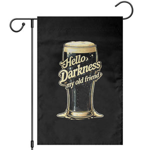 Hello Darkness My Old Friend Funny Stout Beer Garden Flag Vintage Craft Brew Lovers TS02 Black Print Your Wear