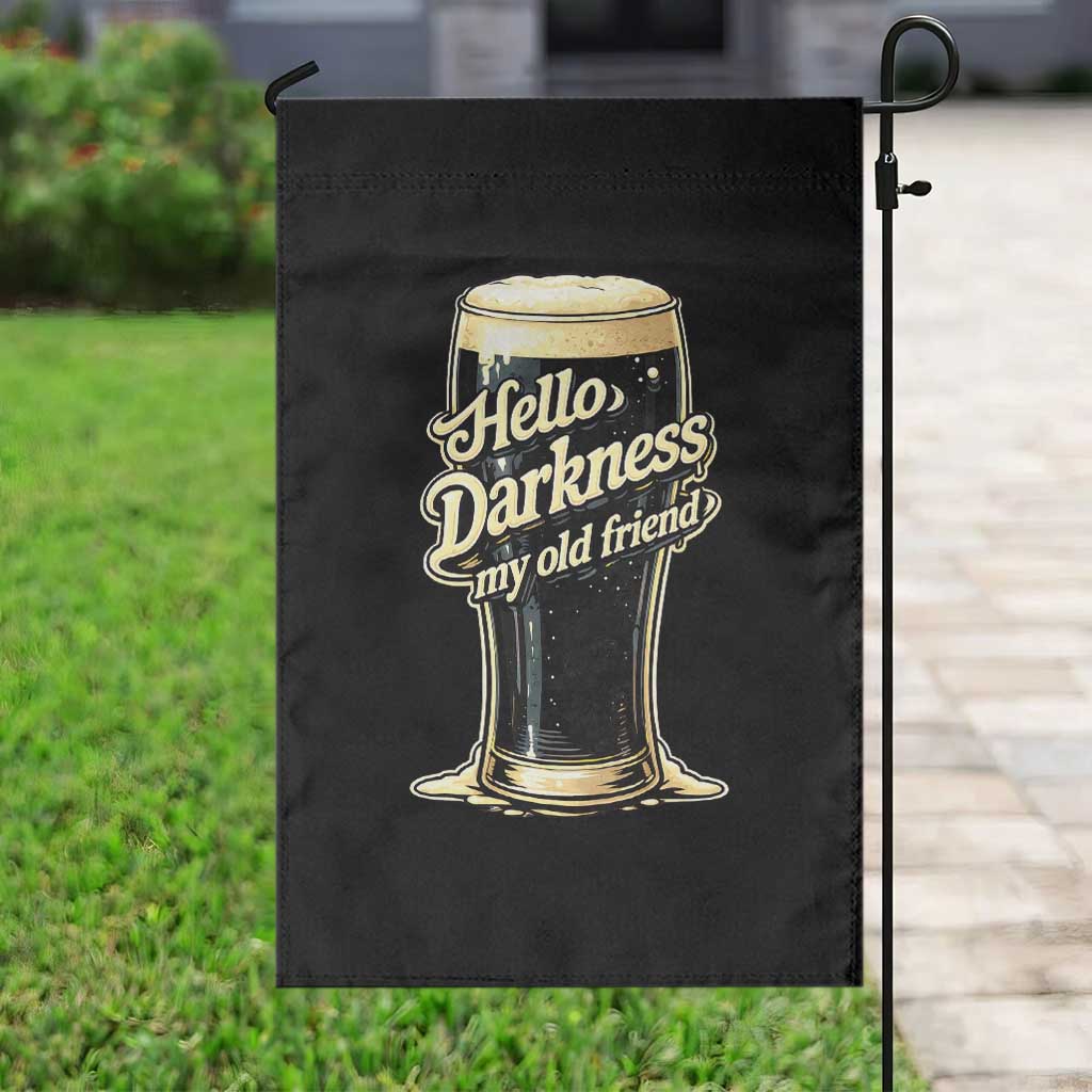 Hello Darkness My Old Friend Funny Stout Beer Garden Flag Vintage Craft Brew Lovers TS02 Print Your Wear