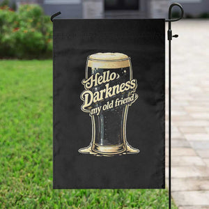 Hello Darkness My Old Friend Funny Stout Beer Garden Flag Vintage Craft Brew Lovers TS02 Print Your Wear