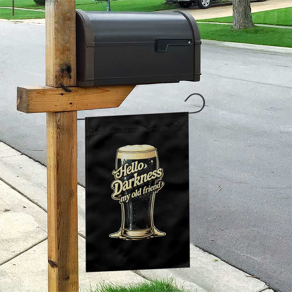 Hello Darkness My Old Friend Funny Stout Beer Garden Flag Vintage Craft Brew Lovers TS02 Print Your Wear