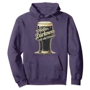 Hello Darkness My Old Friend - Funny Stout Beer Hoodie - Vintage Craft Brew Lovers TS02 Purple Print Your Wear