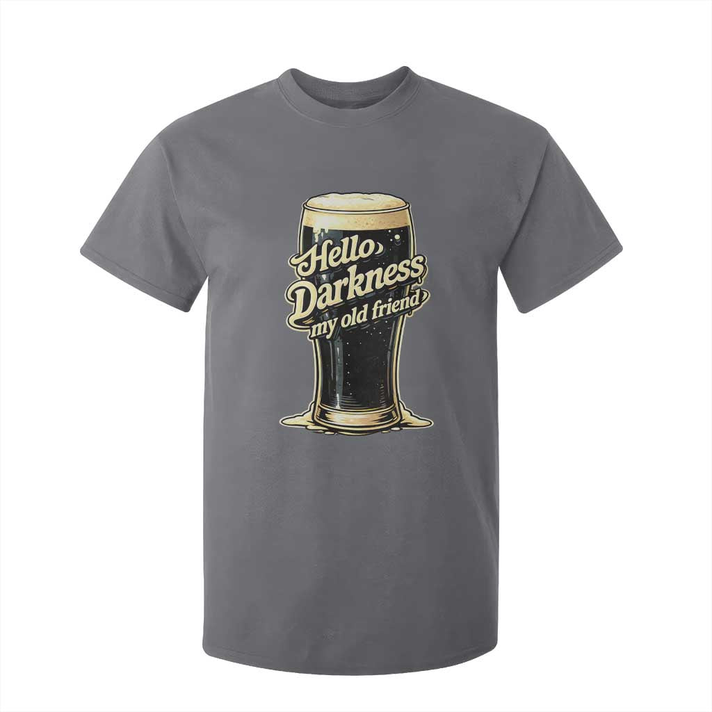 Hello Darkness My Old Friend Funny Stout Beer T Shirt For Kid Vintage Craft Brew Lovers TS02 Charcoal Print Your Wear