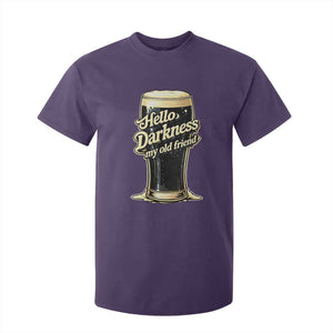 Hello Darkness My Old Friend Funny Stout Beer T Shirt For Kid Vintage Craft Brew Lovers TS02 Purple Print Your Wear