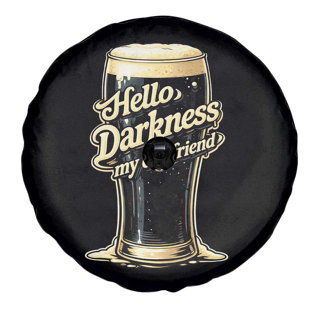 Hello Darkness My Old Friend Funny Stout Beer Spare Tire Cover Vintage Craft Brew Lovers TS02 Print Your Wear
