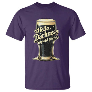 Hello Darkness My Old Friend Funny Stout Beer T Shirt Vintage Craft Brew Lovers TS02 Purple Print Your Wear