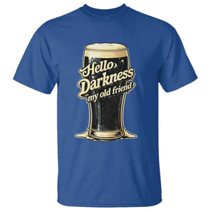 Hello Darkness My Old Friend Funny Stout Beer T Shirt Vintage Craft Brew Lovers TS02 Royal Blue Print Your Wear
