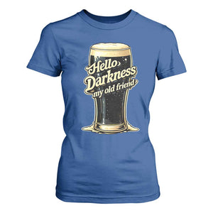 Hello Darkness My Old Friend Funny Stout Beer T Shirt For Women Vintage Craft Brew Lovers TS02 Royal Blue Print Your Wear