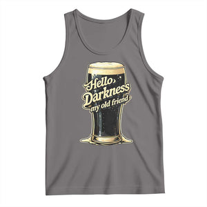Hello Darkness My Old Friend Funny Stout Beer Tank Top Vintage Craft Brew Lovers TS02 Deep Heather Print Your Wear